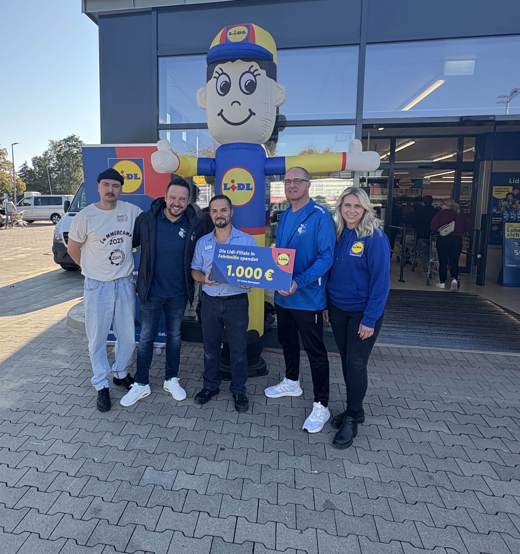 Spende der Lidl Filiale Fehrbellin